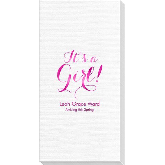 Elegant It's A Girl Deville Guest Towels